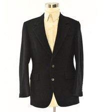 70s Vintage Black Camel Hair Blazer Mens 40R Bloomingdales 2 Button Sport Coat