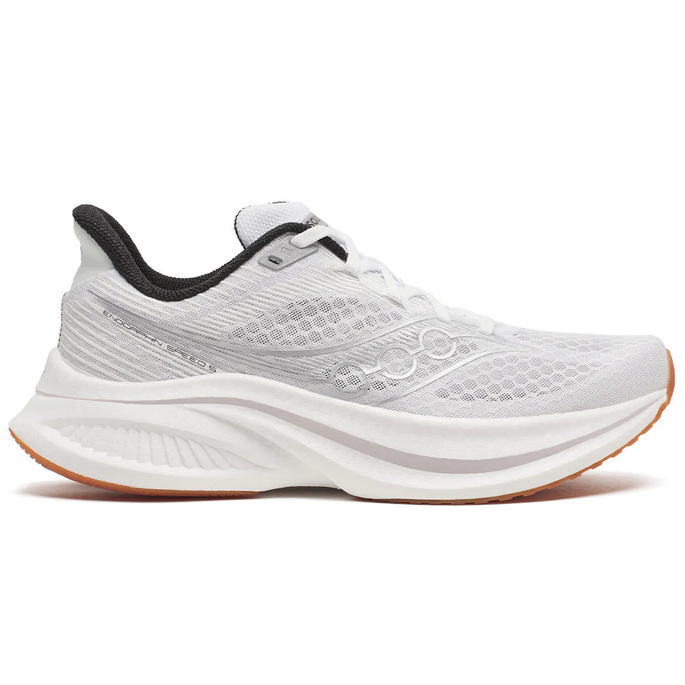 Men's Saucony Endorphin Speed 5, White/Gum, 14 D Medium US