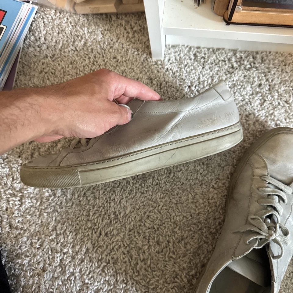 Common Projects Original Achilles Low Grey Mens 44 11 Italy Made Sneakers Shoes - Image 3 of 4