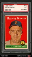 1958 Topps #434 Harvey Kuenn Tigers PSA 7 - NM