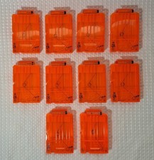 Nerf N-Strike Elite 6 Dart Ammo Clip Magazine Cartridge W/ Clear Side Lot of 10