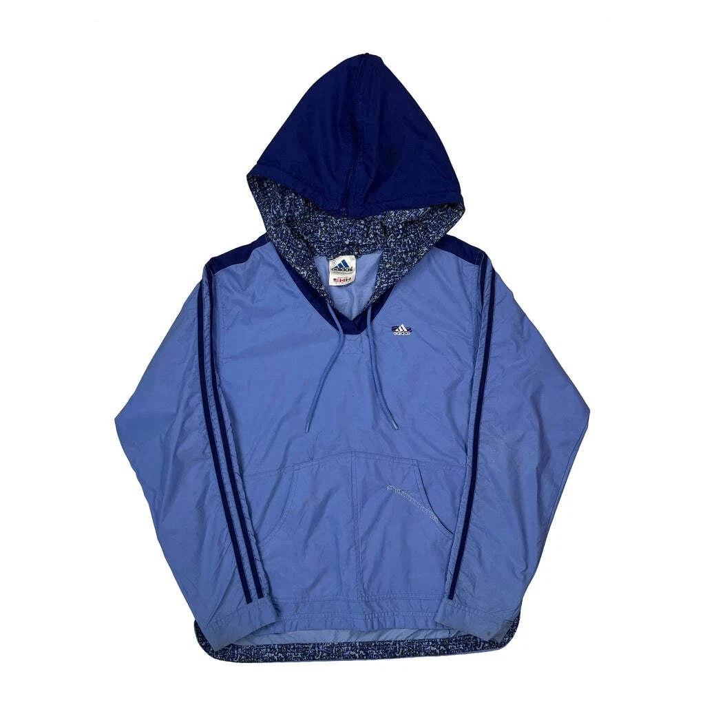 Adidas Windbreaker - Small Blue Polyester