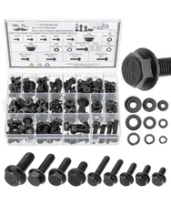 - Nuts and Bolts Assortment Kit, 272 Pcs, Black Carbon Steel, Grade 10.9, M6, M8