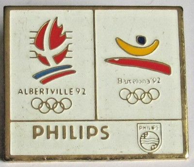 Pin's ALBERTVILLE 92 - BARCELONA 92 JO PHILIPS Sponsor Signiert Cojo Vintage #2/6