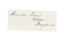 Alexander Evans (1818-1888) Signed Clip /Autographed US Congress Maryland