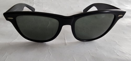 RAY-BAN B&L WAYFARER II VINTAGE BLACK 54()20 145 ORIGINAL!!! - Foto 2 di 8