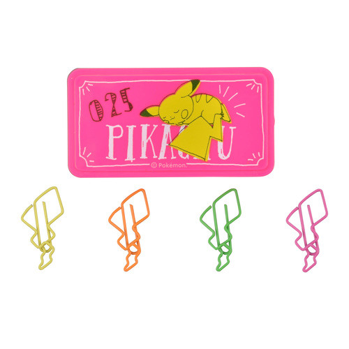 Pokemon Center Original Pikachu drawing Paper Clip with case Pikachu tale