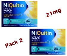 Niquitin Patches  7 Step1  21Mg  PACK 2 === Total 14 Patches  Expiry 2027