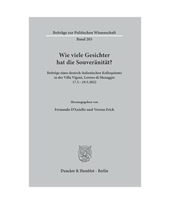 Wie viele Gesichter hat die Souveränität?: Beiträge eines deutsch-italienisch