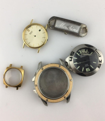 Lagerbestand Lot 5 Uhrengehäuse Sector Seiko Moschino Swiss Legend Ersatzteile