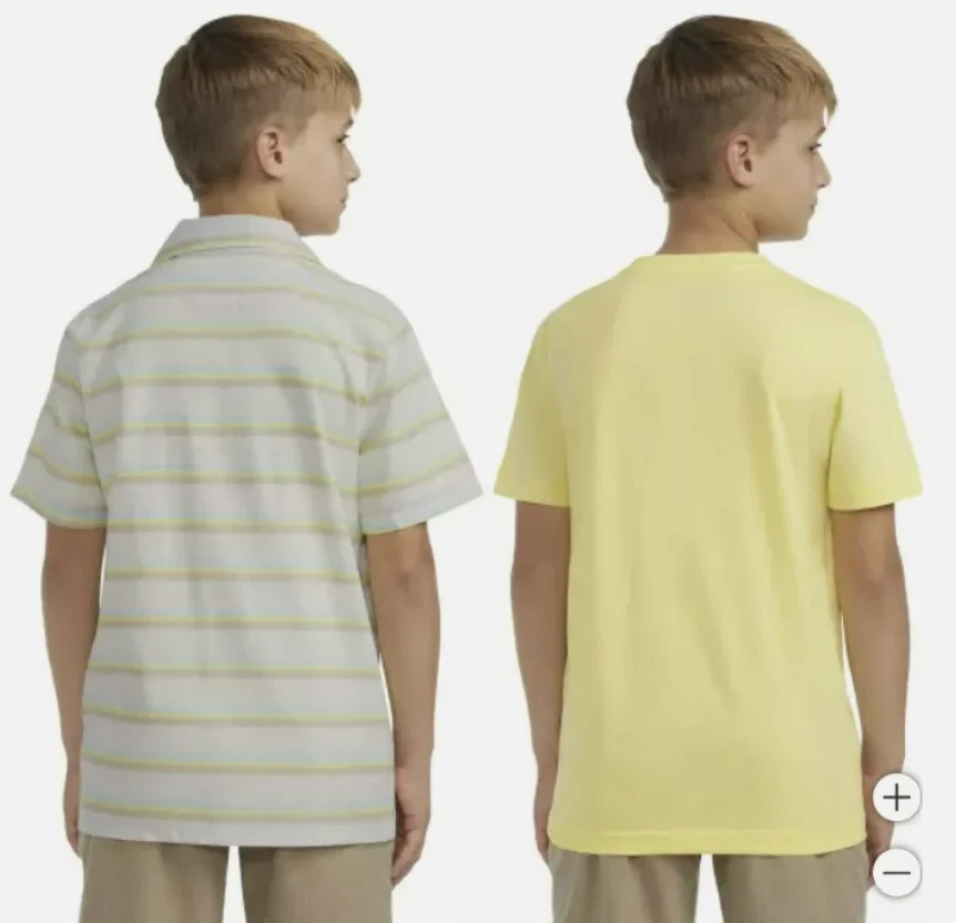 Hurley Youth Woven Shirt & Tee Set Yellow, Black/Gray - Image 3 of 4