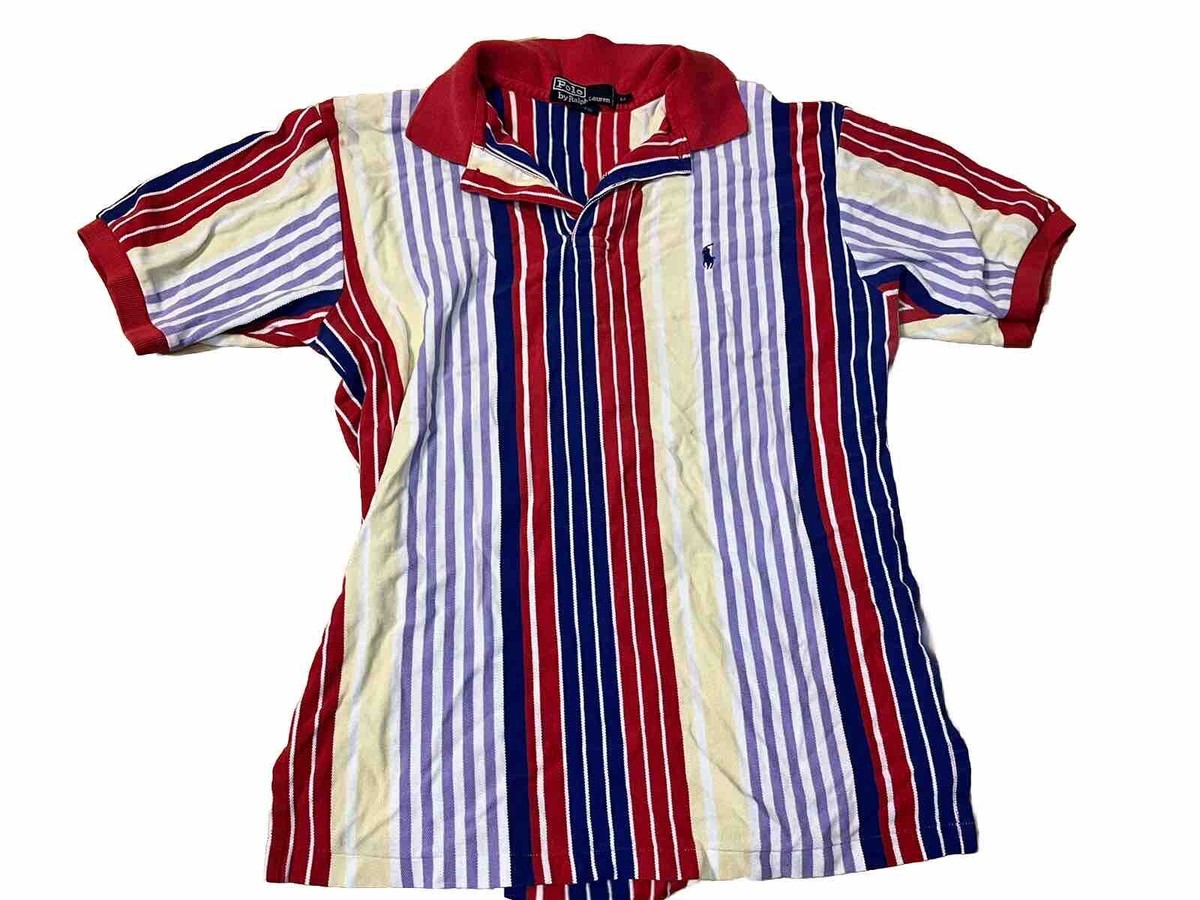 Vintage 90s Polo Ralph Lauren Striped Polo Shirt Men