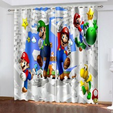 Curtain Eyelet Blackout Opaque Decor Bedroom/LivingRoom/Door Cartoon Super Mario