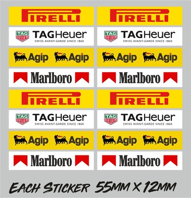 Scalextric 1 32 Track Building Barrier Slot Car Stickers Decals X 16 Set 1 Ebay