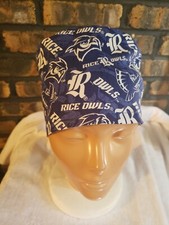 RICE UNIVERSITY OWLS Handmade SURGICAL SCRUB CAPS