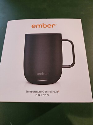 Ember Temperature Smart Mug 2 - 14 oz Black - App Controlled Heated Coffee Cup
