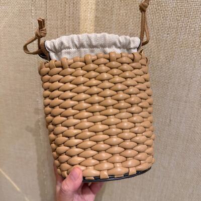 NEW Tory Burch Emerson Woven Mini Bucket Bag 160648 | eBay