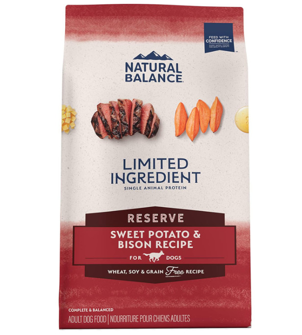 Adult Grain-Free Dry Dog Food, Reserve Sweet Potato & Bison Recipe, 22lb
