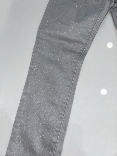 New Baby Gap Grey Silver Shimmery Skinny Jeans Girls 5T 5 (Bin K5) - Picture 2 of 4