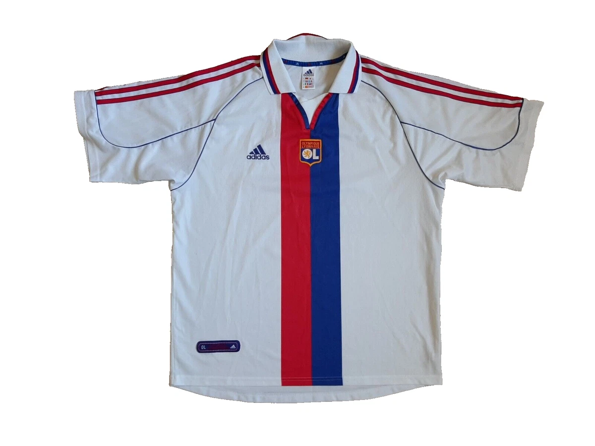 Olympique Lyonnais Home football shirt 2000 2001 Jersey Adidas France Vintage XL