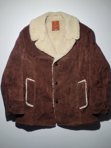 Vintage Sherman Sheepskin Leather Jacket Men's 42 Large