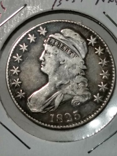 1835 CAPPED BUST HALF DOLLAR EARLY DATE MONSTER TONING HIGH GRADE - Picture 5 of 8