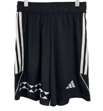 Adidas Kids Aeroready Black White Athletic Shorts Size XS Soccer Football New