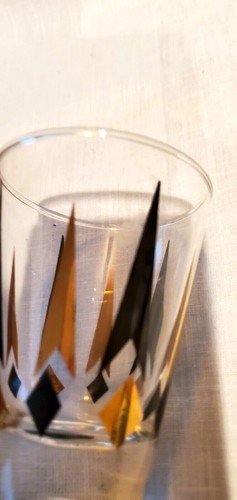 MCM Bar Glasses Sets Black Gold Atomic Arrow Dart Anchor Hocking 5 Variations! - Picture 18 of 54
