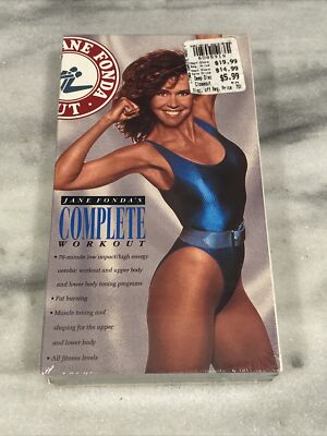 Jane Fondas 70 Min Aerobic Complete Workout 1993 VHS New/Sealed RARE
