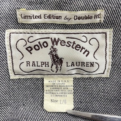RRL Ralph Lauren Limited Edition Denim Jacket Polo Western Size L 
