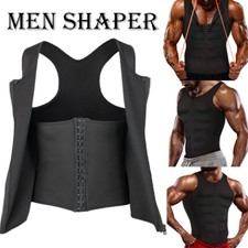 Men's Neoprene Sauna Thermo Sweat Body Shaper Waist Trainer Fitness Corset Vest
