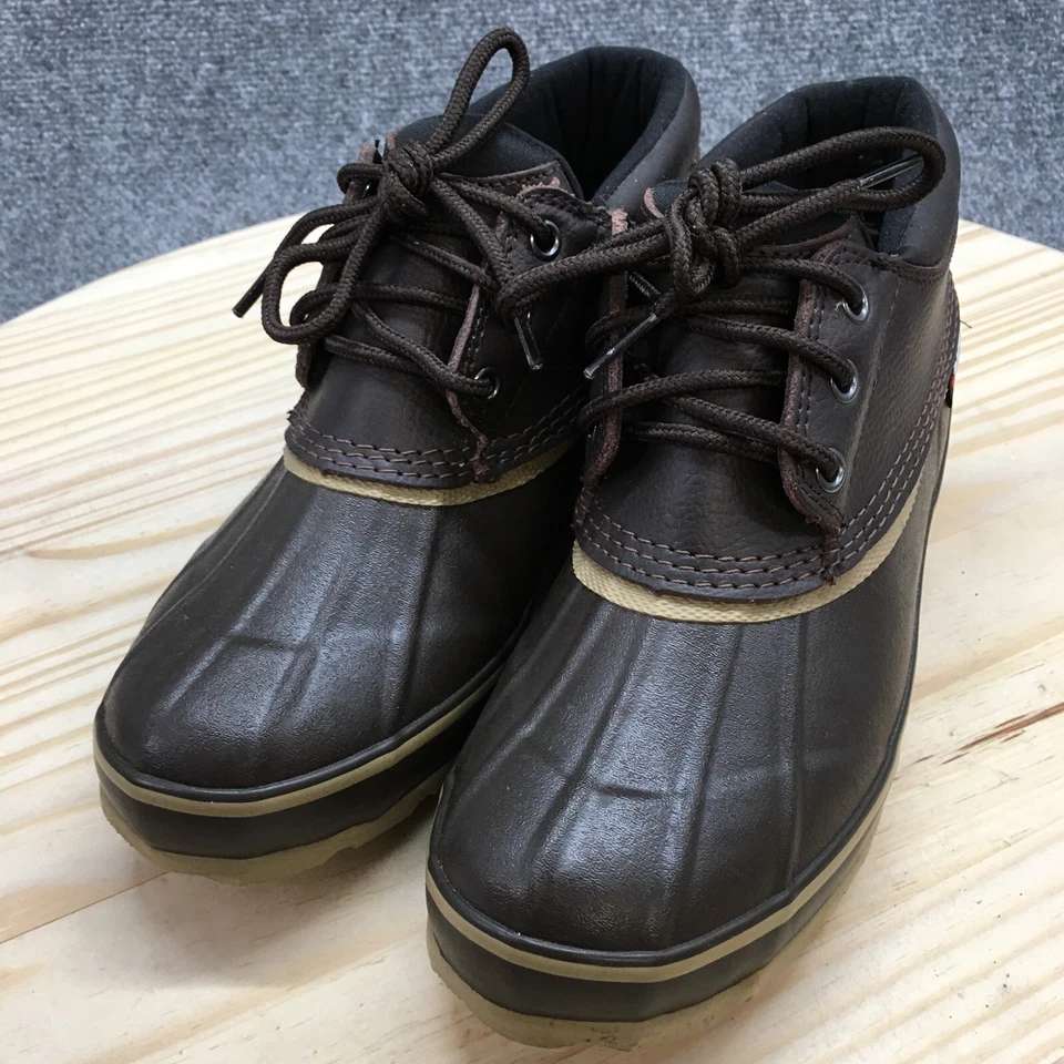 Baffin Waterproof Duck Boots Womens 8 Whitetail Brown Leather Lace Up Ankle Top - Image 3 of 4