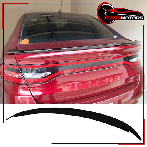 Fit 13-16 Dodge Dart OE Factory Style Rear Trunk Lid Spoiler Lip Matte Black ABS