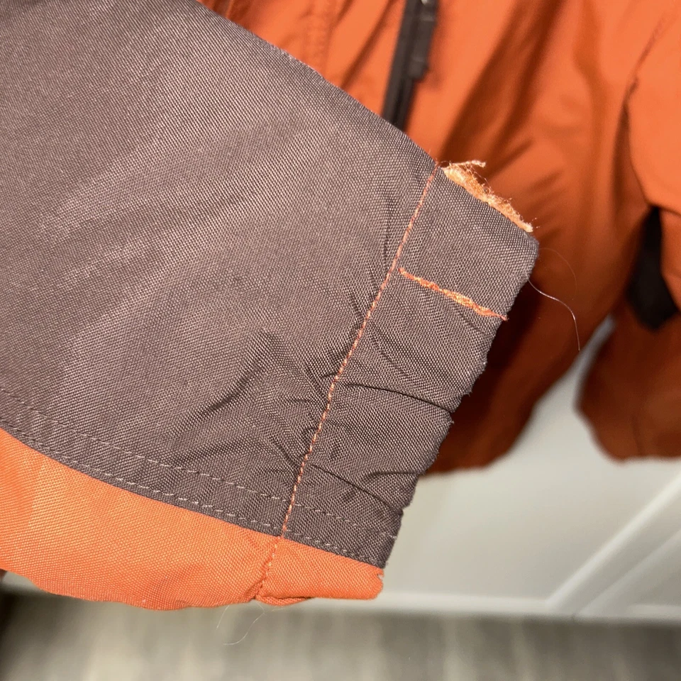 L.L. Bean Orange & Brown Ski Jacket Youth M 10-12 Full Zip Heavy - Image 4 of 4
