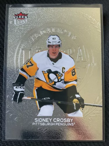 Sidney Crosby 2022-23 UD Fleer Ultra Silver Medallion Insert Card #M-50