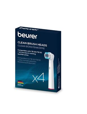 Beurer TB30 TB50 Replacement Brush Heads Clean x 4