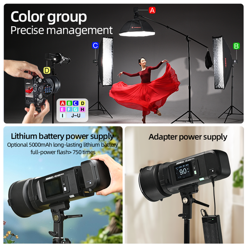 JINBEI HD600MAX 600Ws TTL HSS 1/8000s Outdoor Shooting Flash Light Speedlite - Picture 9 of 11