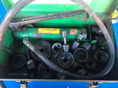 Vintage Greenlee No. 7306 Knockout Punch Driver Set 767 Hydraulic