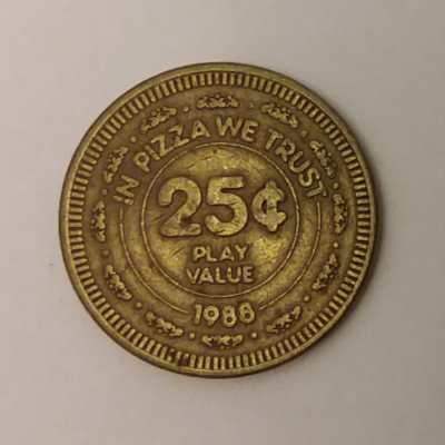 Chuck E. Cheese Pizza Arcade 1988 Game Token 24mm | eBay