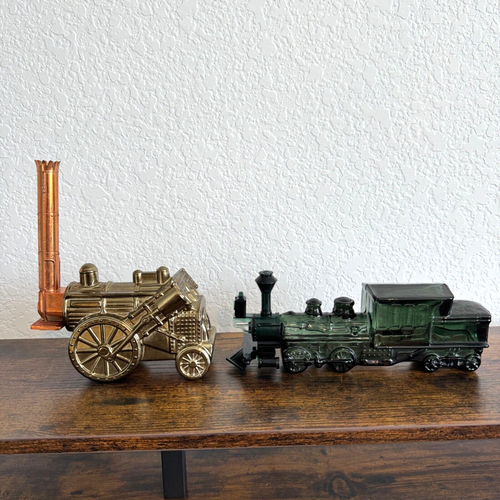 Decanter bottiglie treno espresso Centennial Avon Golden Express +_Lotto di 2 vuoti - Foto 5 di 19
