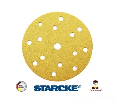 150mm Sanding Discs 6 inch STARCKE Sandpaper Hook & Loop Pads 40-800 GERMAN