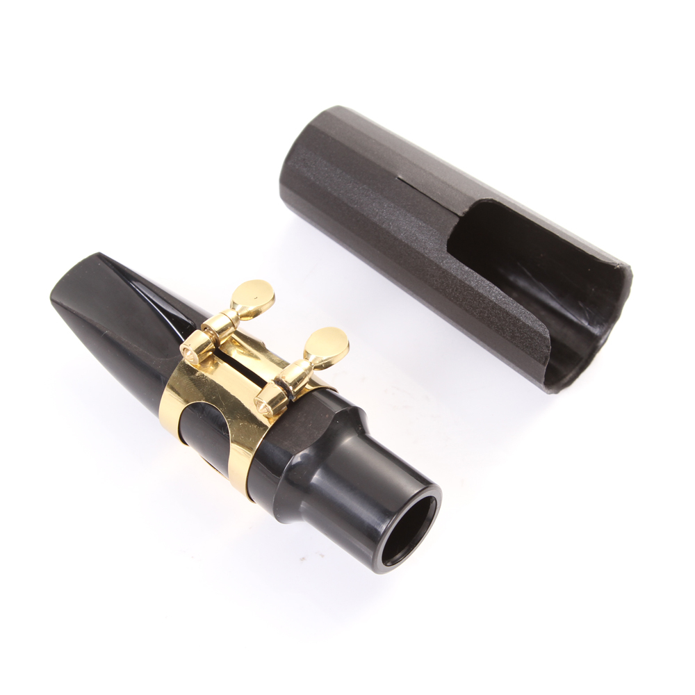 Alto Sax Saxophone Mouthpiece + Cap Cork Grease Buckle Reed Case Cleaning Brush