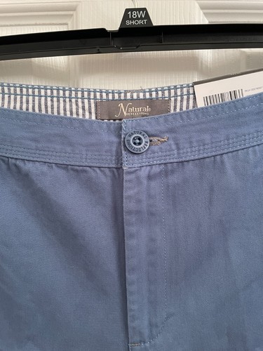 Natural Reflections Spring Valley Twill Blue Chino Shorts NEW with TAG size 20W - Picture 5 of 5