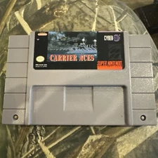 Carrier Aces Game for Super Nintendo SNES, Cartridge only *Authentic*