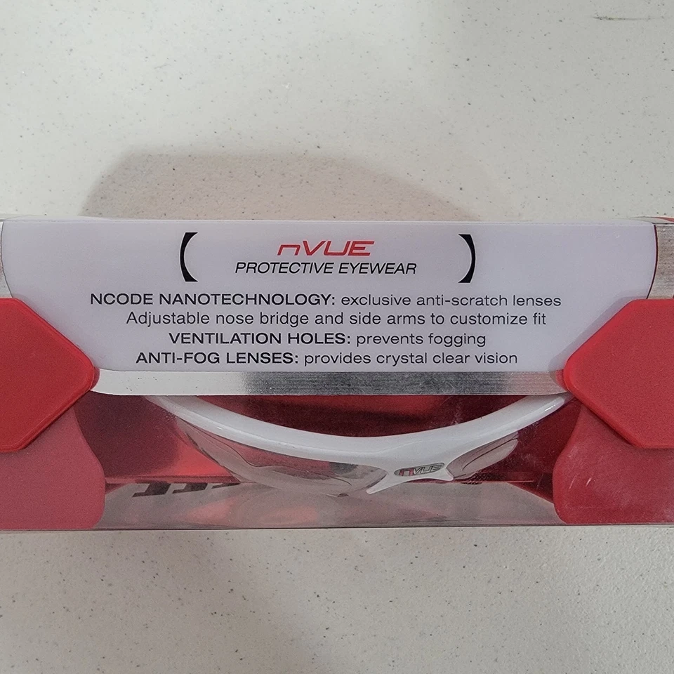 Gafas Wilson Nvue blancas nuevas raquetball incluye bolsa protectora de almacenamiento Foto 2 de 4