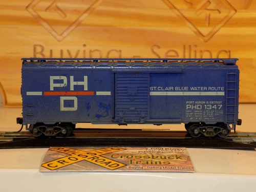 HO Athearn 40' Boxcar Port Huron & Detroit PHD 1347 Achsschenkel Kupplungen (030809)