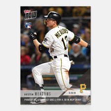 AUSTIN MEADOWS RC 2018 TOPPS NOW #225 PITTSBURGH PIRATES / TAMPA BAY RAYS