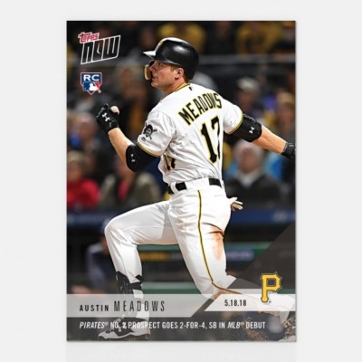 AUSTIN MEADOWS RC 2018 TOPPS NOW #225 PITTSBURGH PIRATES / TAMPA BAY RAYS