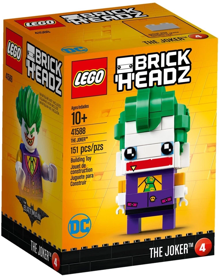 乐高BRICKHEADZ 41585蝙蝠侠41586蝙蝠侠41588小丑-3套-DC漫画新品! — 第 2/4 张图片