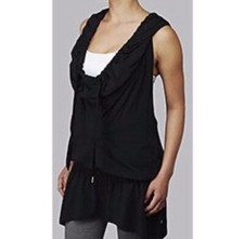 Lululemon Too Cool Hooded Cowl Neck Tunic Tank Black